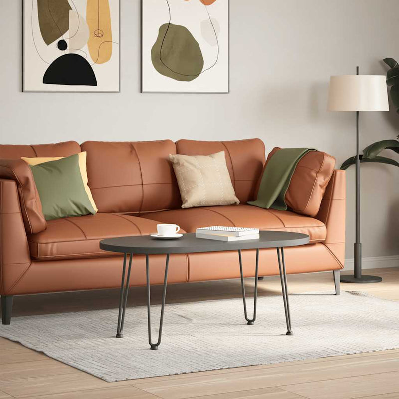 Picioare tip agrafă pentru măsuță de cafea, 4 buc., antracit, 42 cm, oțel masiv