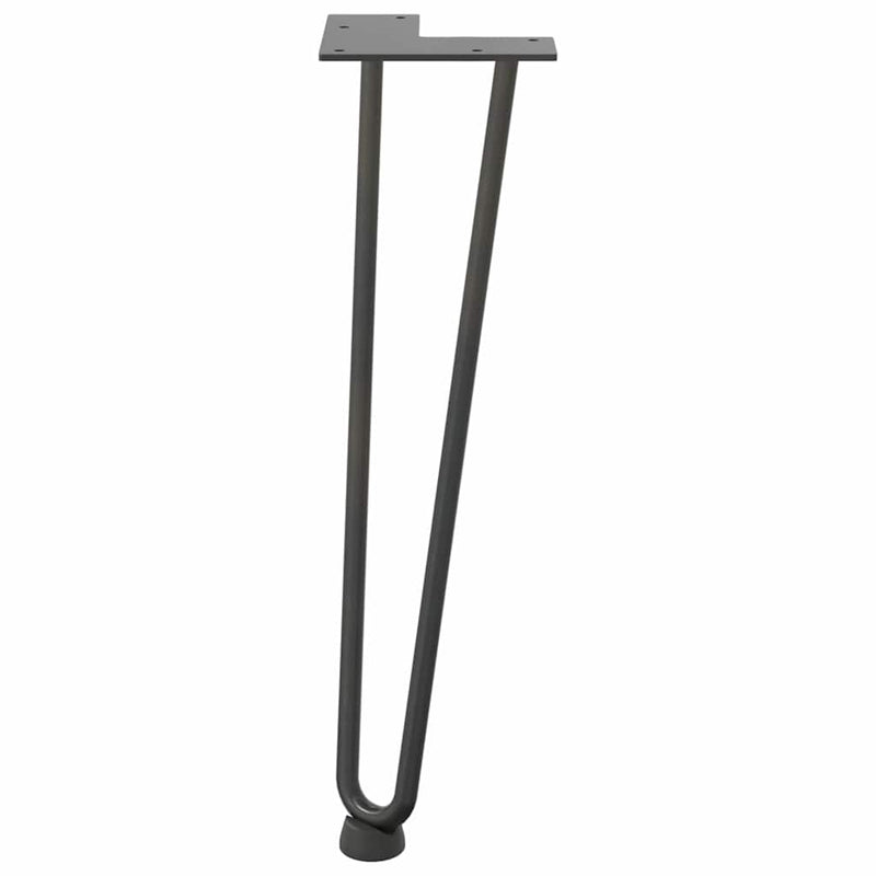 Picioare tip agrafă pentru măsuță de cafea, 4 buc., antracit, 42 cm, oțel masiv