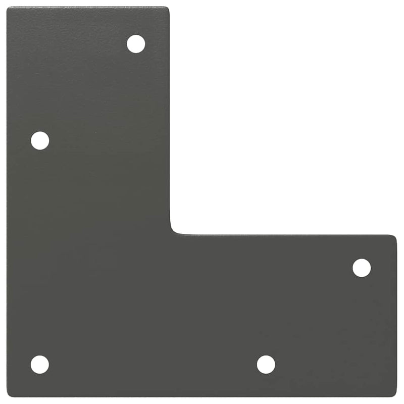 Picioare tip agrafă pentru măsuță de cafea, 4 buc., antracit, 42 cm, oțel masiv
