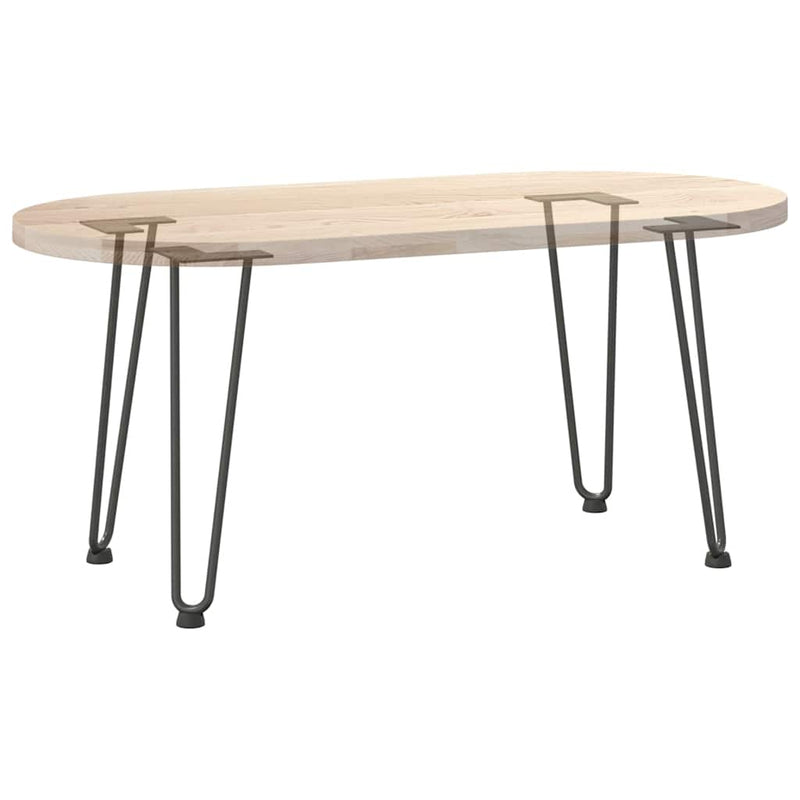 Picioare tip agrafă pentru măsuță de cafea, 4 buc., antracit, 42 cm, oțel masiv