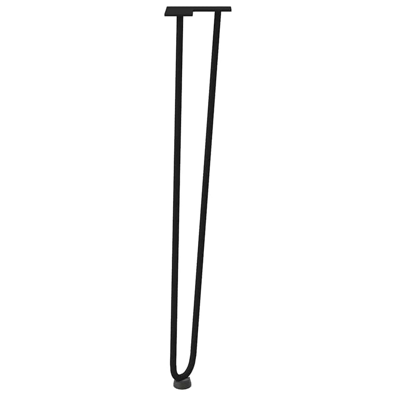picioare tip ac de păr pentru masă consolă, 4 buc., negru, 72 cm, oțel masiv