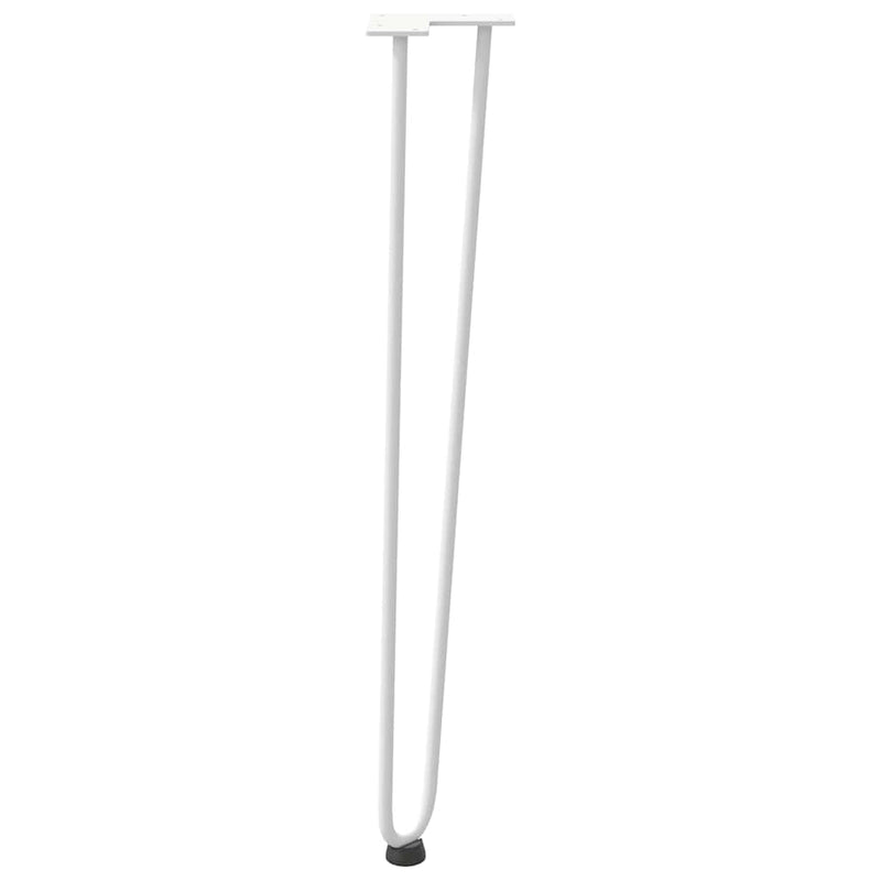 picioare tip ac de păr pentru masă consolă, 4 buc., alb, 72 cm, oțel masiv