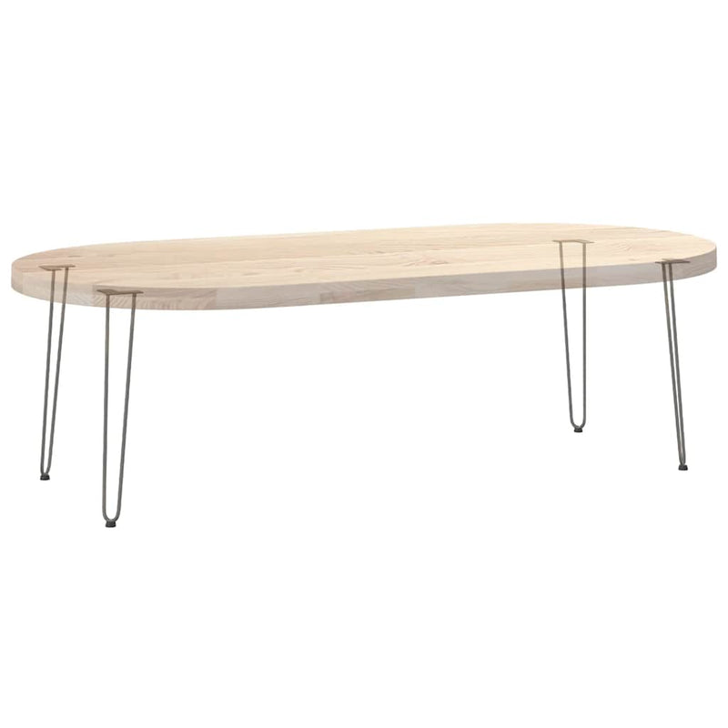 picioare tip ac de păr pentru masă consolă, 4 buc., oțel natural, 72 cm, oțel masiv