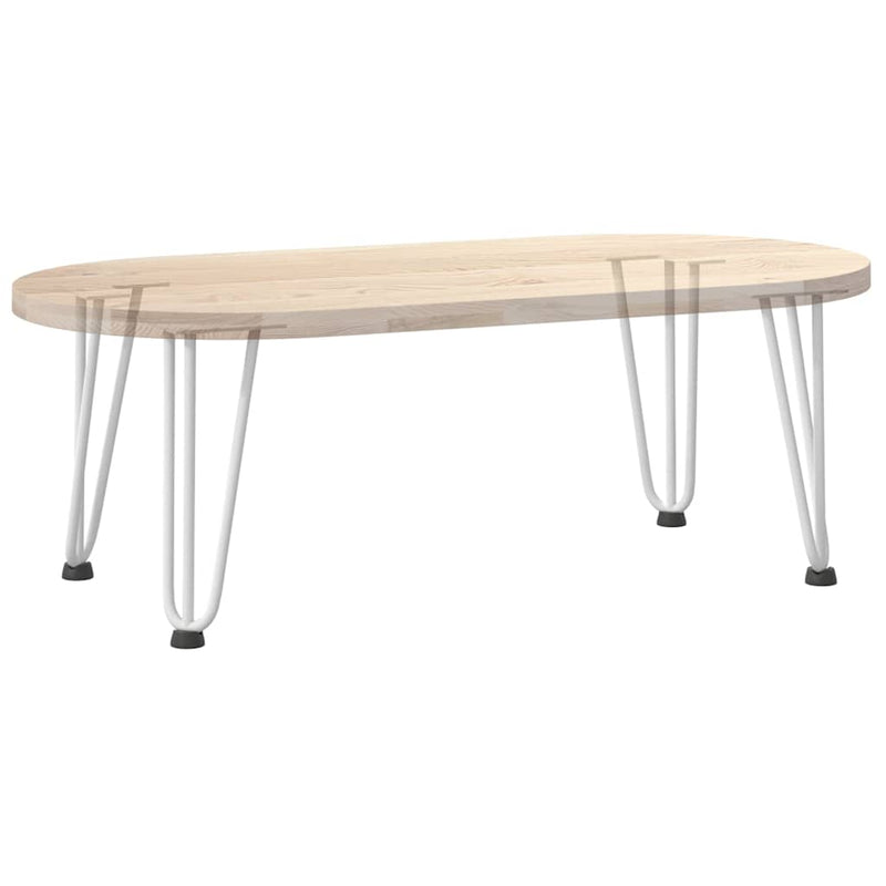Picioare tip agrafă pentru măsuță de cafea, 4 buc., alb, 30 cm, oțel masiv