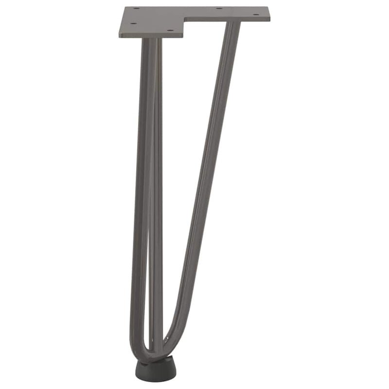 Picioare tip agrafă pentru măsuță de cafea, 4 buc., oțel natural, 30 cm, oțel masiv