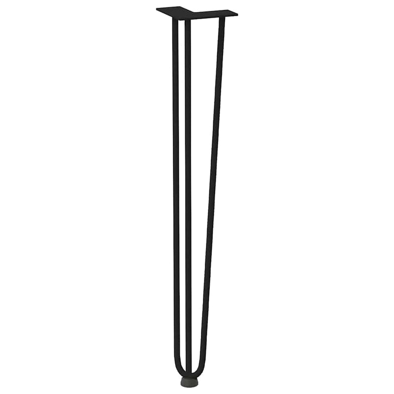 picioare tip ac de păr pentru masă consolă, 4 buc., negru, 72 cm, oțel masiv