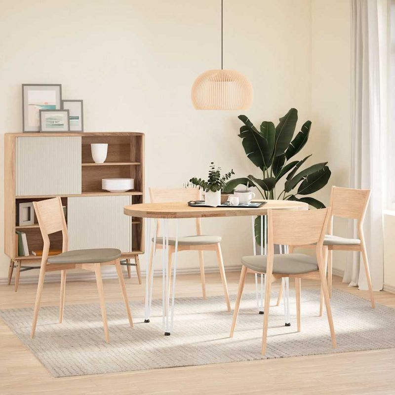 picioare tip ac de păr pentru masă consolă, 4 buc., alb, 72 cm, oțel masiv