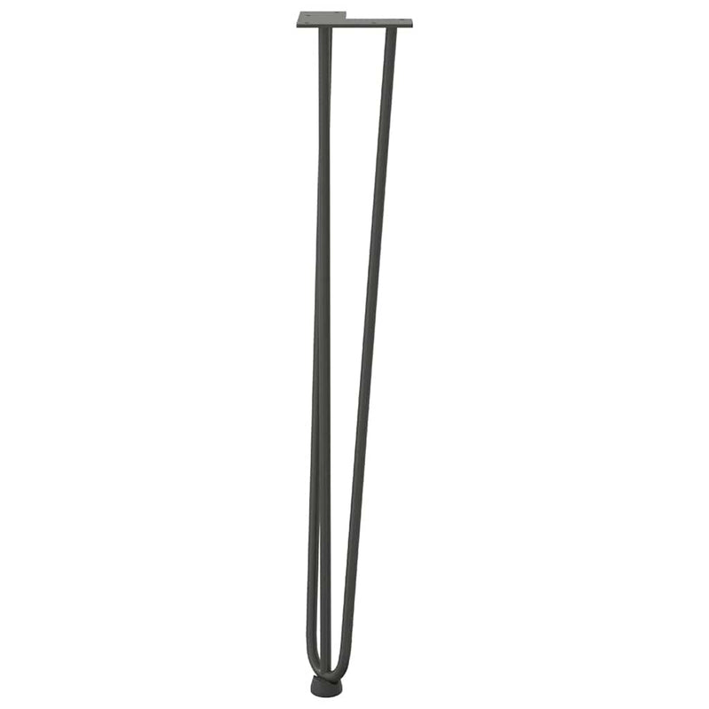picioare tip ac de păr pentru masă consolă, antracit, 72 cm, oțel masiv, 4 buc.