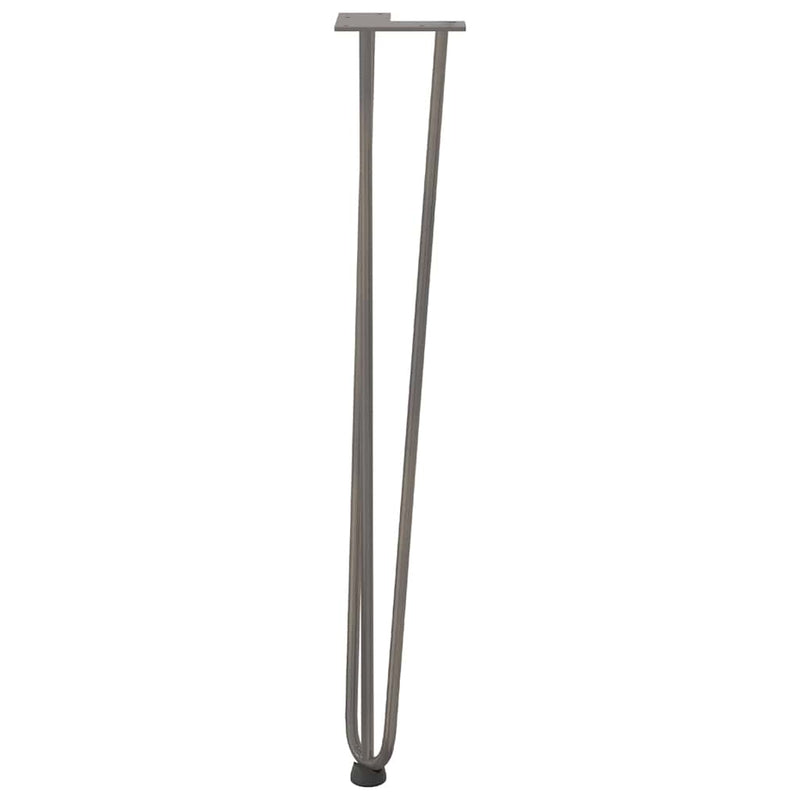 picioare tip ac de păr pentru masă consolă, 4 buc., oțel natural, 72 cm, oțel masiv