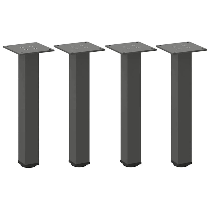 Picioare pentru măsuță de cafea, antracit, 42-44 cm, oțel, 4 buc.