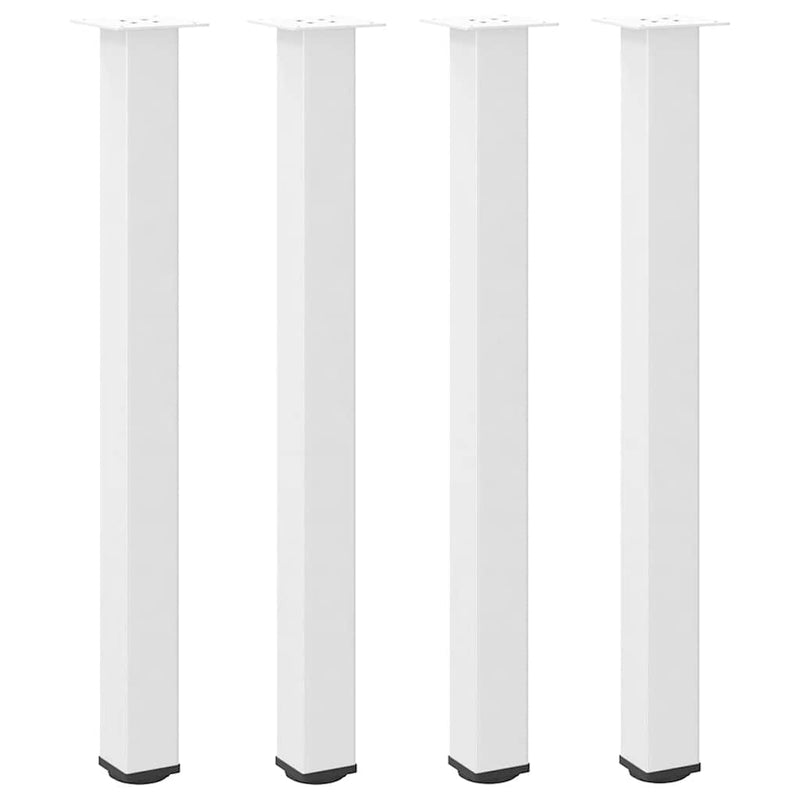 Picioare de masă de bar, 4 buc., alb, 90-92 cm, oțel