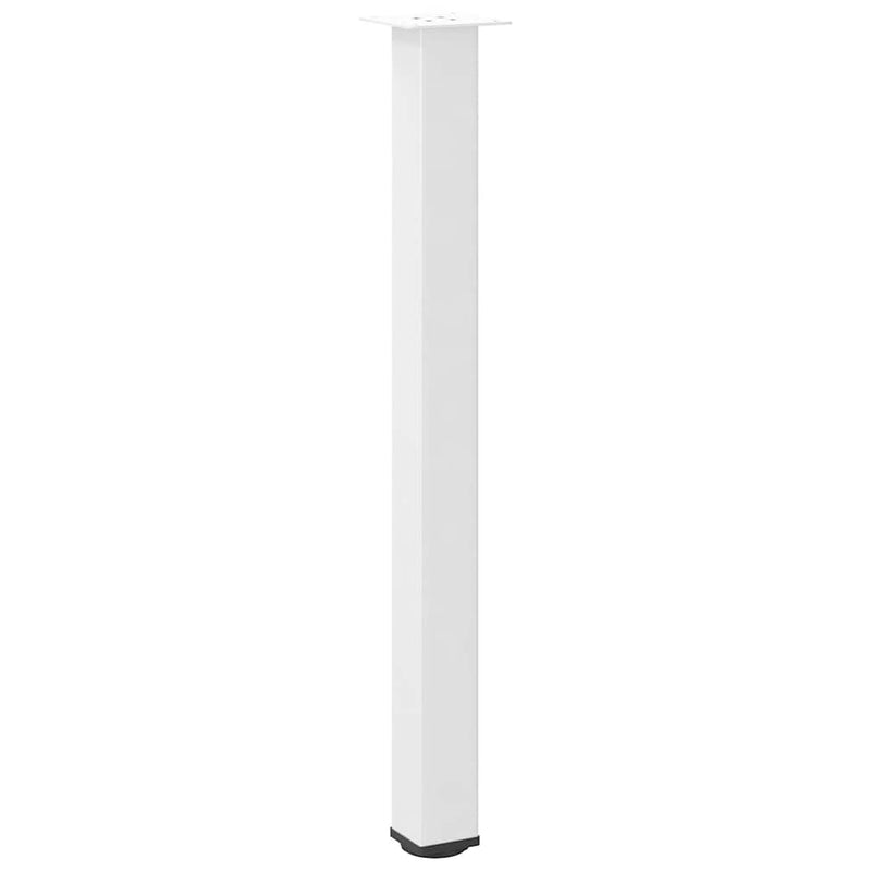 Picioare de masă de bar, 4 buc., alb, 90-92 cm, oțel