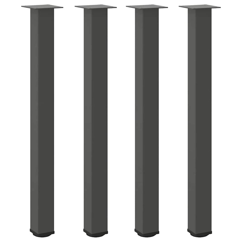 Picioare de masă de bar, antracit, 4 buc., 100-102 cm, oțel