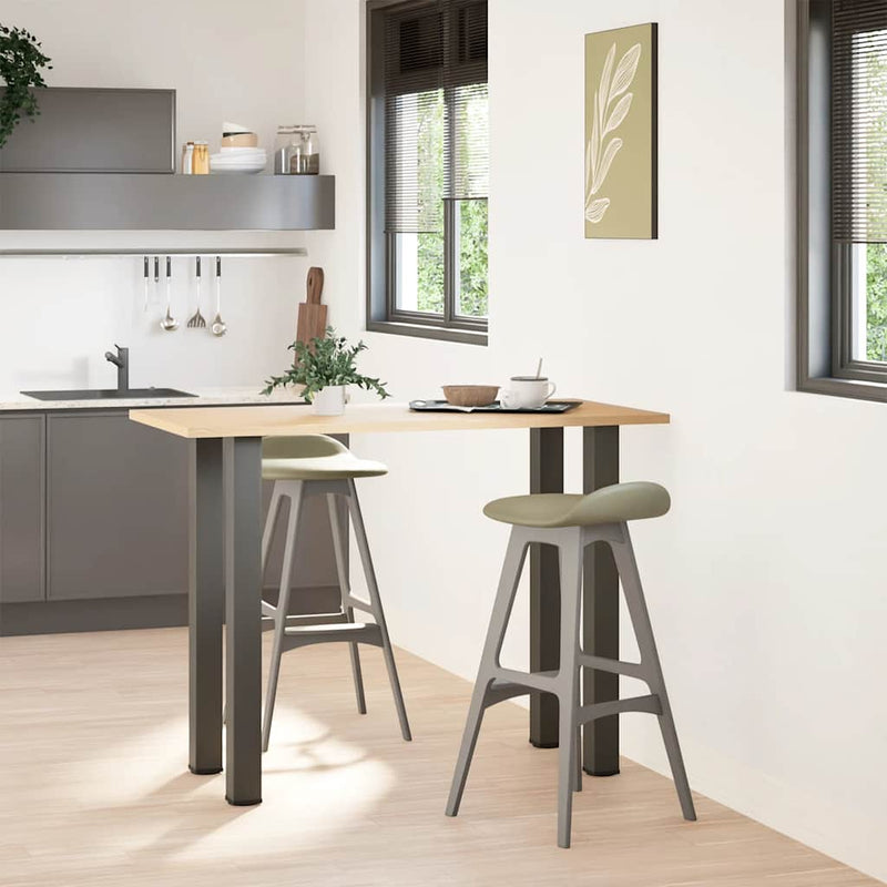 Picioare de masă de bar, antracit, 4 buc., 100-102 cm, oțel