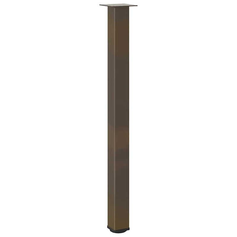 Picioare de masă de bar, 4 buc., oțel natural, 110-112 cm