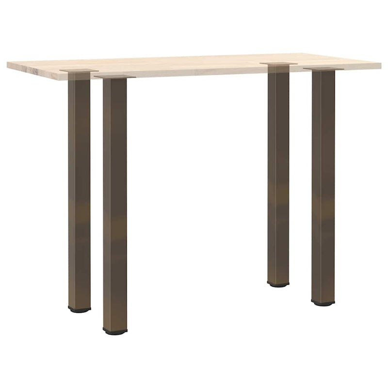Picioare de masă de bar, 4 buc., oțel natural, 110-112 cm