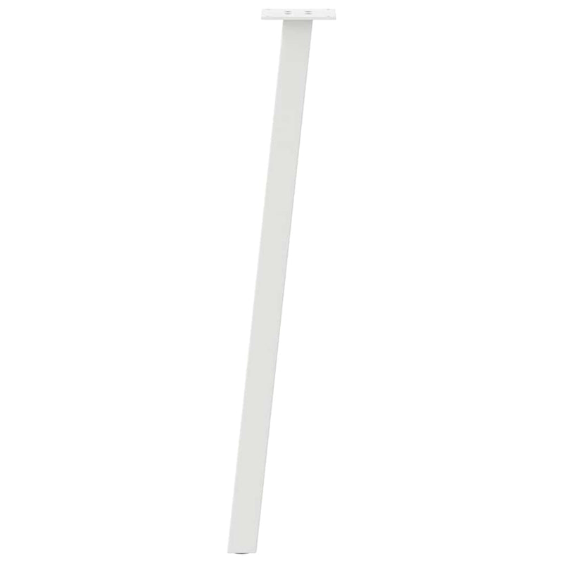 Picioare masă consolă, 4 buc., alb, 72 cm, oțel