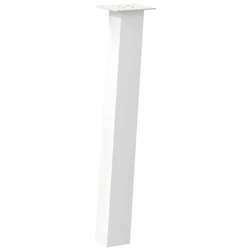 Picioare masă consolă, 4 buc., alb, 72 cm, oțel
