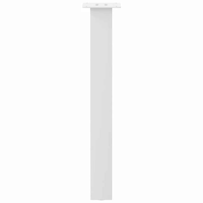 Picioare masă consolă, 4 buc., alb, 72 cm, oțel