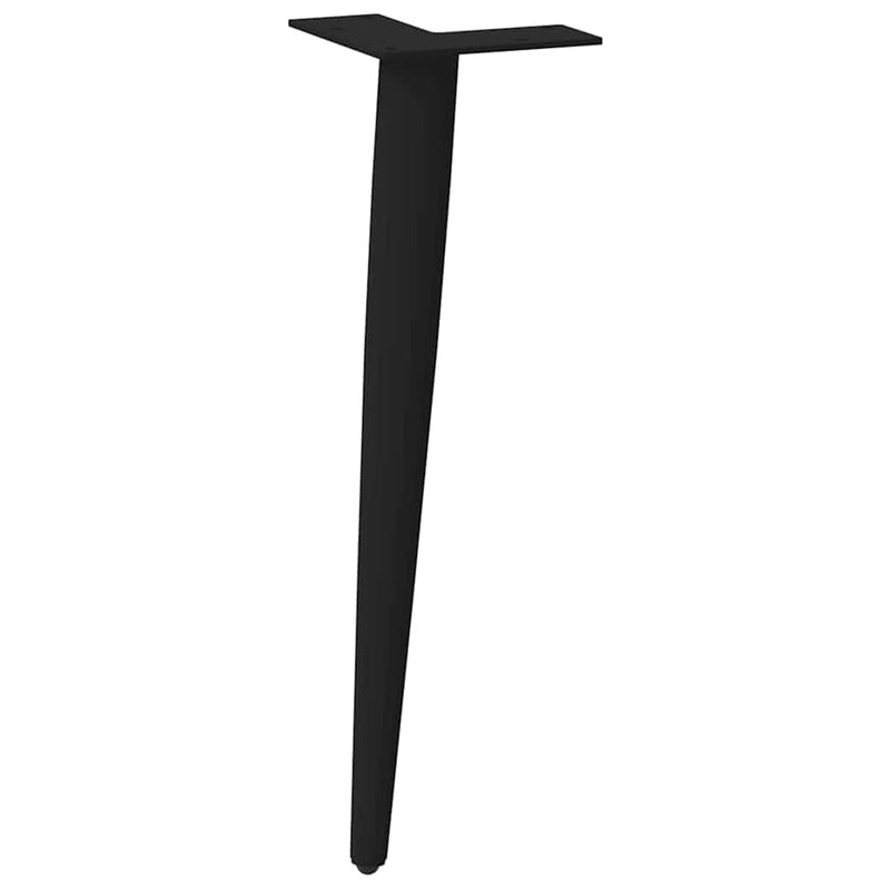 Picioare pentru măsuță de cafea, formă conică, 4 buc., negru, 30-31 cm, oțel