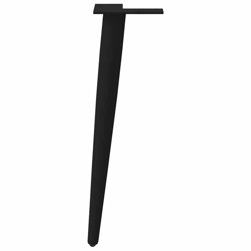 Picioare pentru măsuță de cafea, formă conică, 4 buc., negru, 30-31 cm, oțel