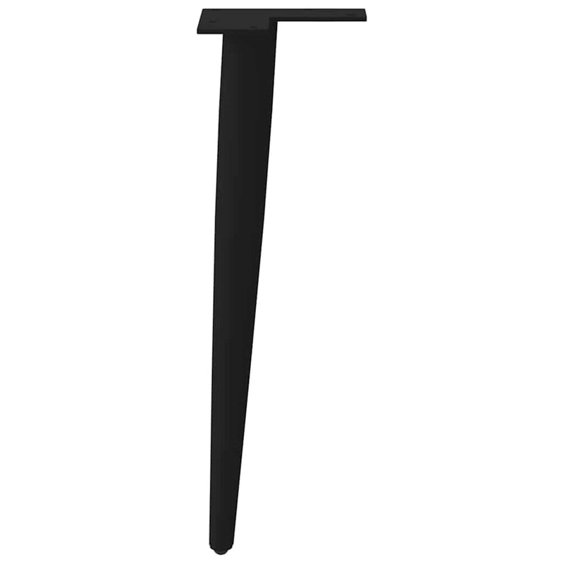 Picioare pentru măsuță de cafea, formă conică, 4 buc., negru, 30-31 cm, oțel