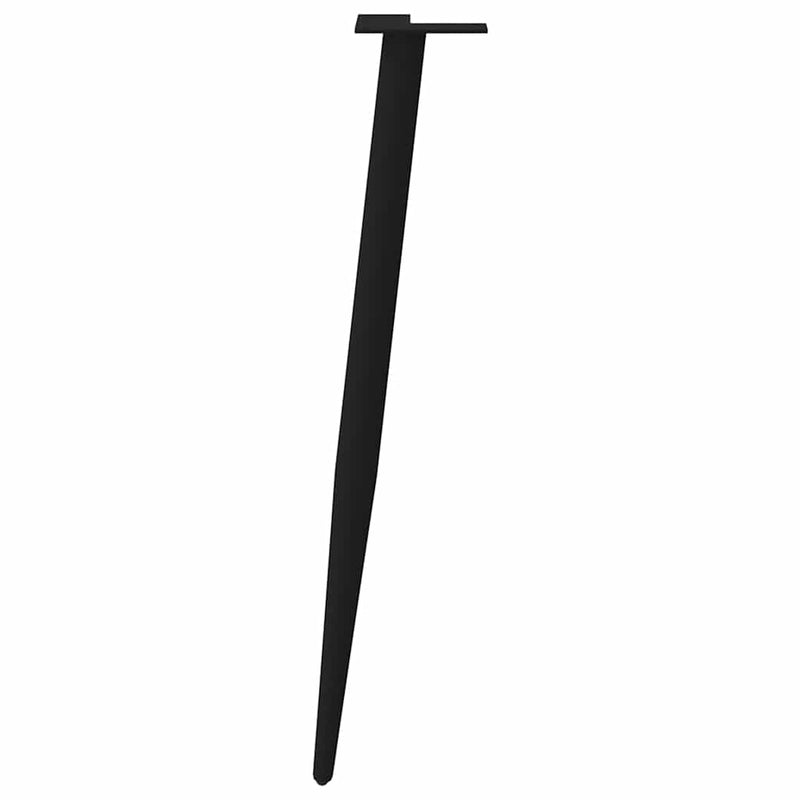 Picioare de masă consolă formă conică 4 buc. negru 72-73 cm oțel