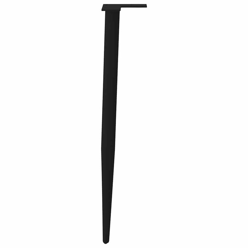 Picioare de masă consolă formă conică 4 buc. negru 72-73 cm oțel