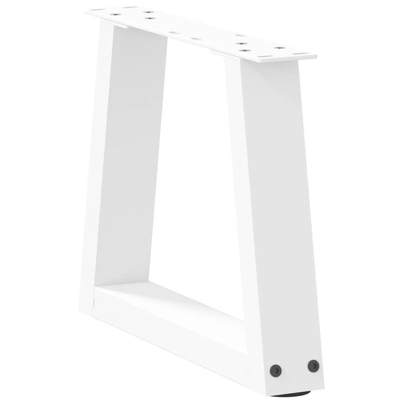 Picioare pentru măsuță de cafea în formă de V, 2 buc., alb, 30x(30-31,3) cm, oțel