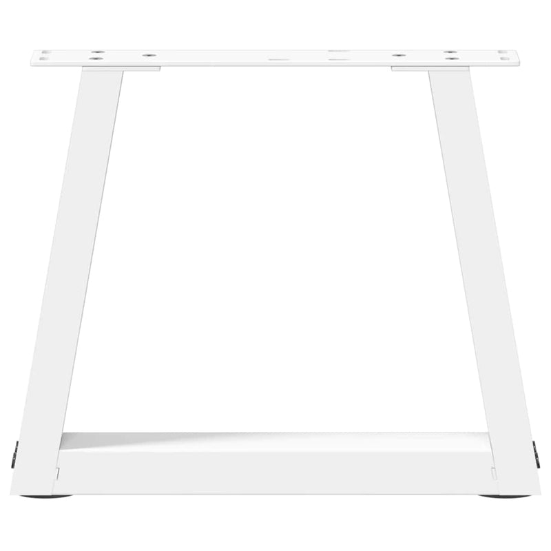 Picioare pentru măsuță de cafea în formă de V, 2 buc., alb, 30x(30-31,3) cm, oțel