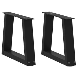 Picioare pentru măsuță de cafea în formă de V, 2 buc., negru, 40x(30-31,3) cm, oțel