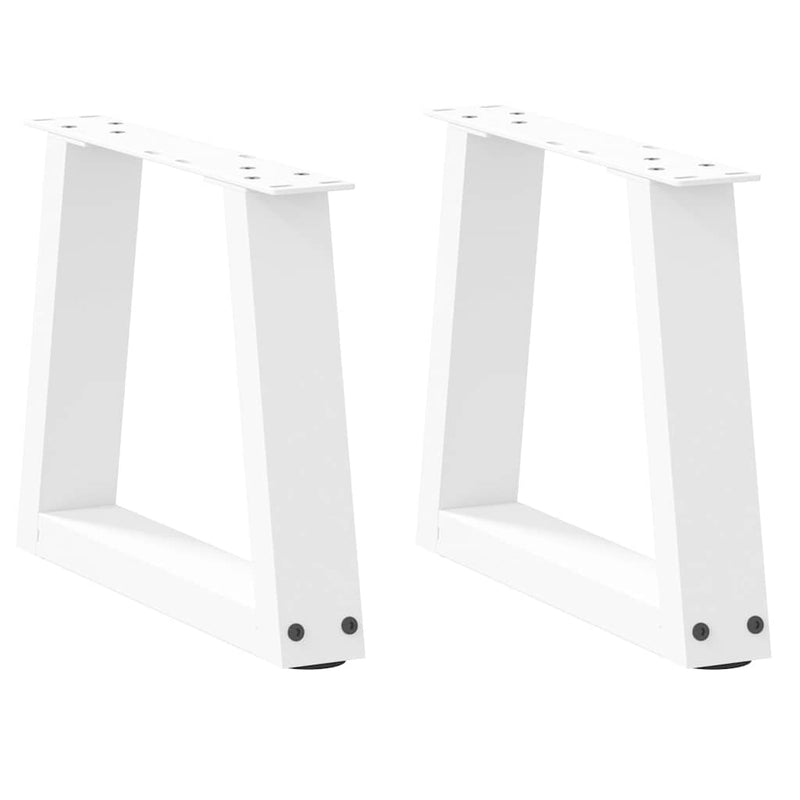 Picioare pentru măsuță de cafea în formă de V, 2 buc., alb, 40x(30-31,3) cm, oțel