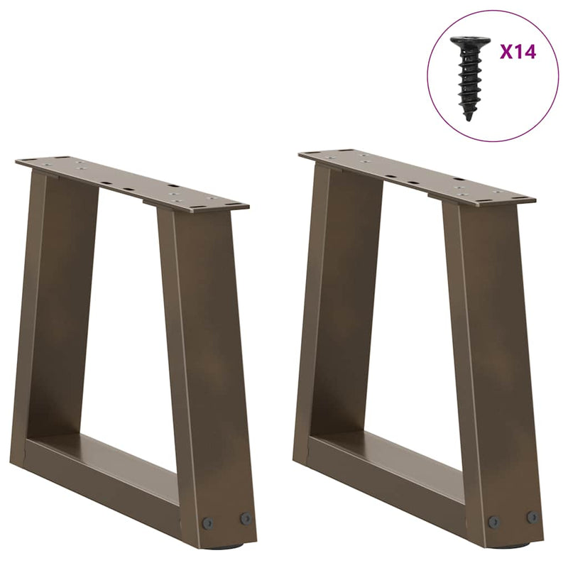 Picioare pentru măsuță de cafea în formă de V, 2 buc., oțel natural, 40x(30-31,3) cm