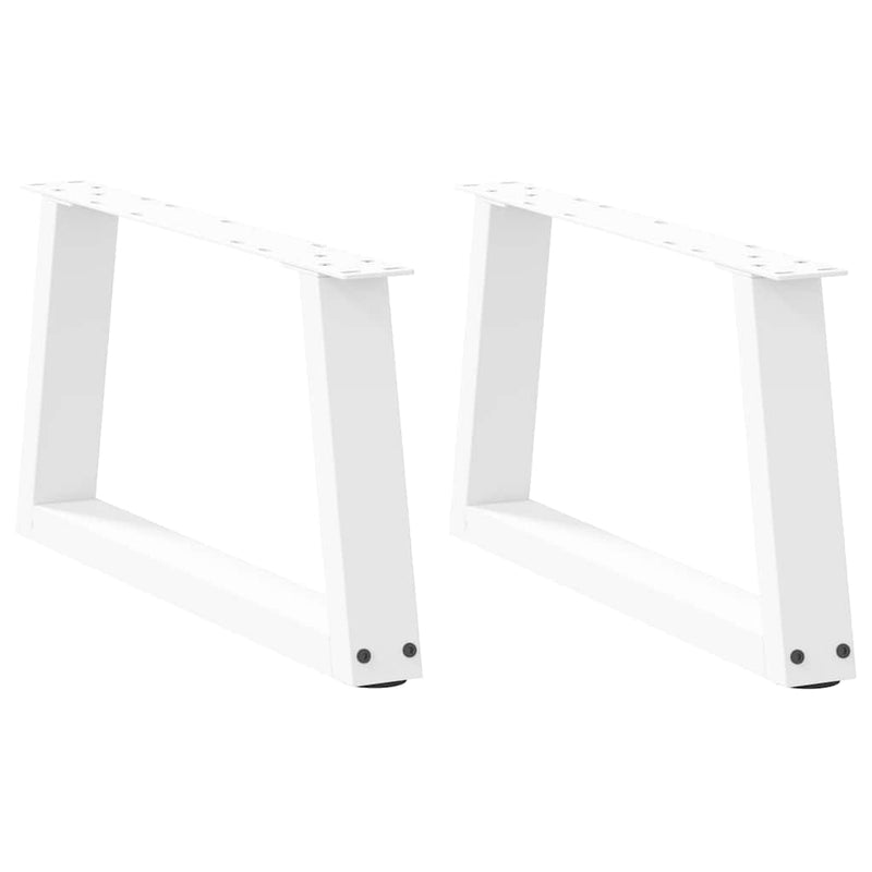 Picioare pentru măsuță de cafea în formă de V, 2 buc., alb, 50x(30-31,3) cm, oțel
