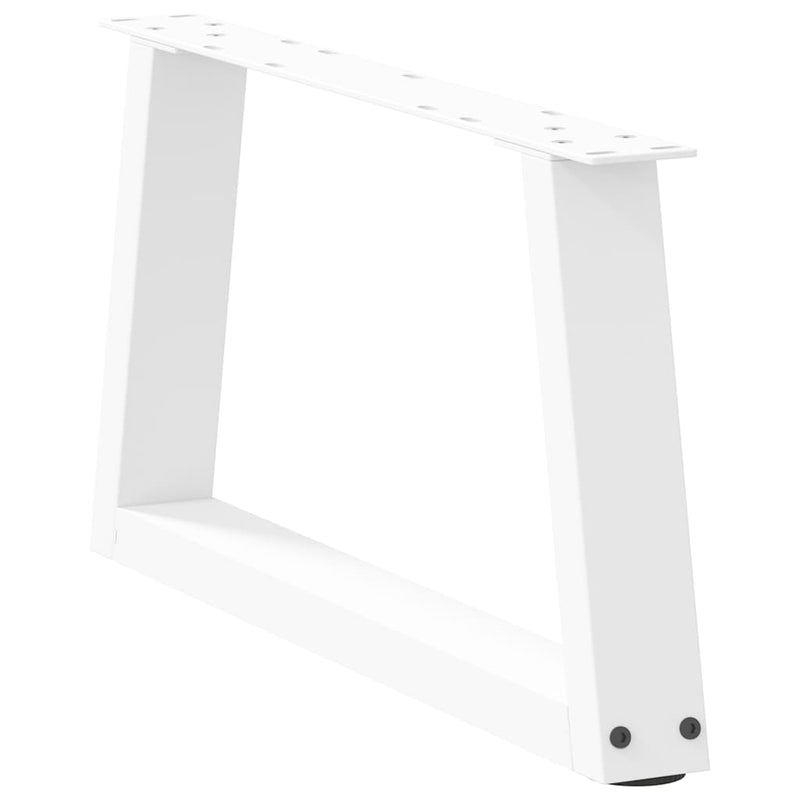 Picioare pentru măsuță de cafea în formă de V, 2 buc., alb, 50x(30-31,3) cm, oțel