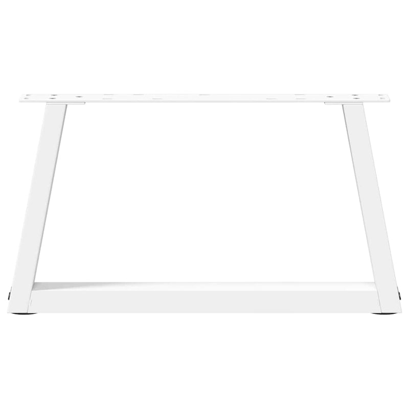 Picioare pentru măsuță de cafea în formă de V, 2 buc., alb, 50x(30-31,3) cm, oțel