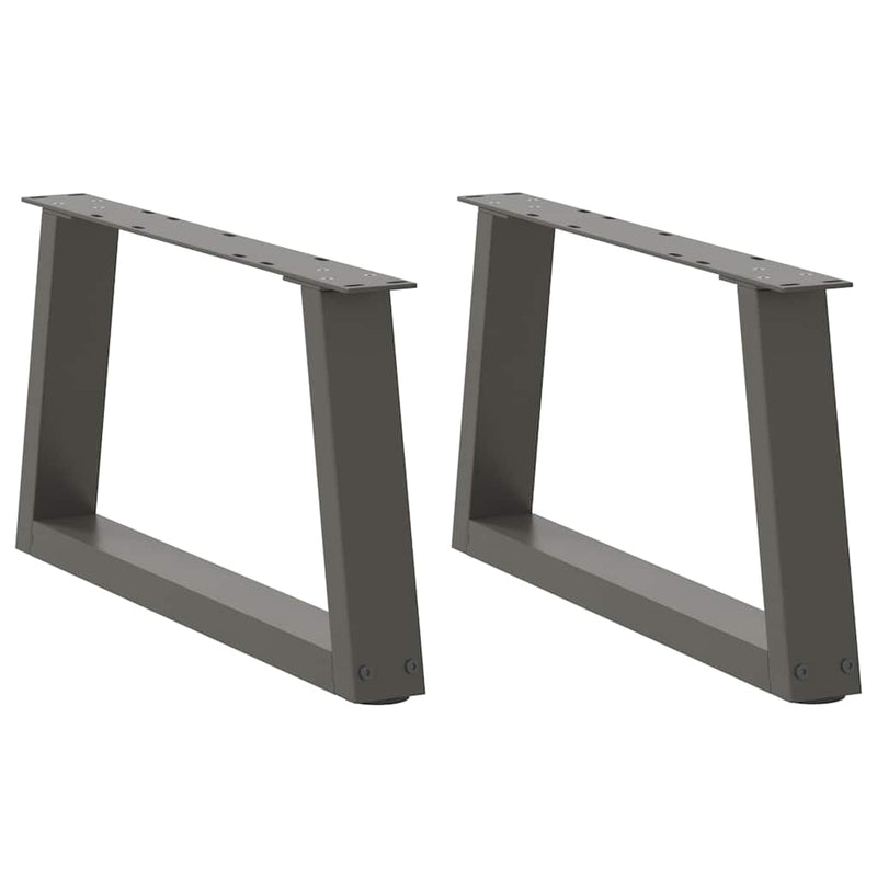 Picioare pentru măsuță de cafea în formă de V, 2 buc., antracit, 50x(30-31,3) cm, oțel