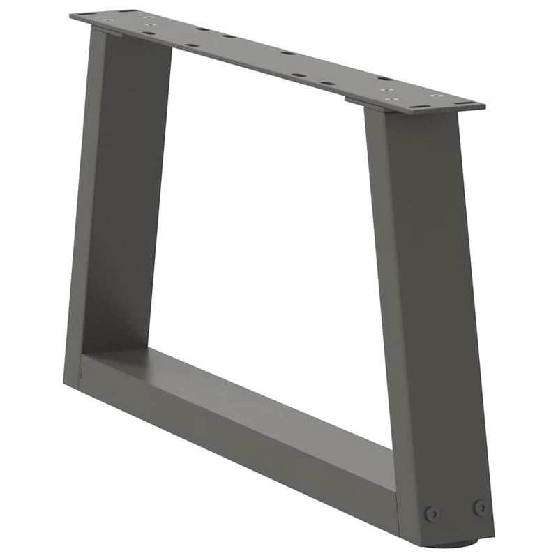 Picioare pentru măsuță de cafea în formă de V, 2 buc., antracit, 50x(30-31,3) cm, oțel