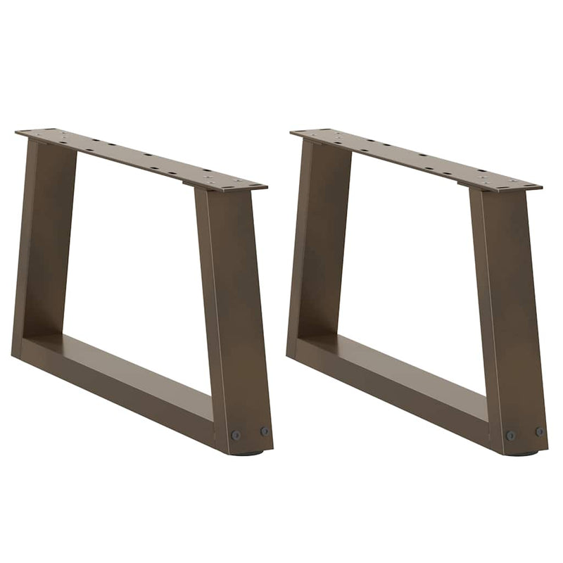 Picioare pentru măsuță de cafea în formă de V, 2 buc., oțel natural, 50x(30-31,3) cm