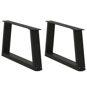 Picioare pentru măsuță de cafea în formă de V, 2 buc., negru, 60x(30-31,3) cm, oțel