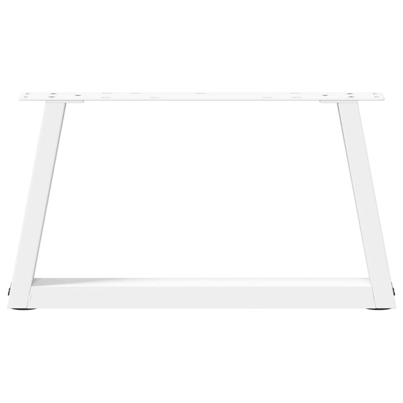 Picioare pentru măsuță de cafea în formă de V, 2 buc., alb, 60x(30-31,3) cm, oțel