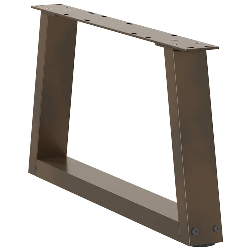 Picioare pentru măsuță de cafea în formă de V, 2 buc., oțel natural, 60 x (30-31,3) cm