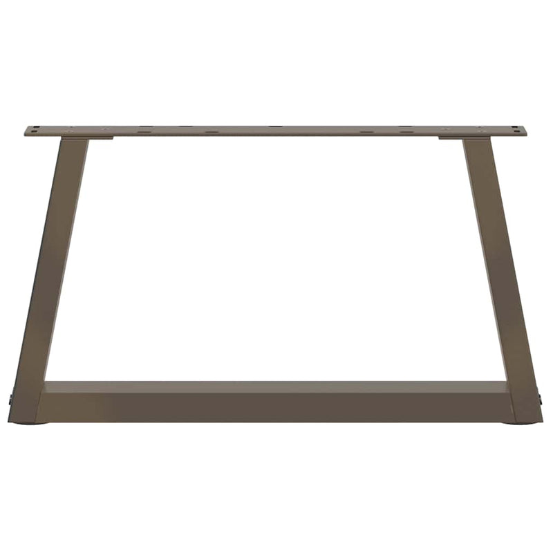 Picioare pentru măsuță de cafea în formă de V, 2 buc., oțel natural, 60 x (30-31,3) cm
