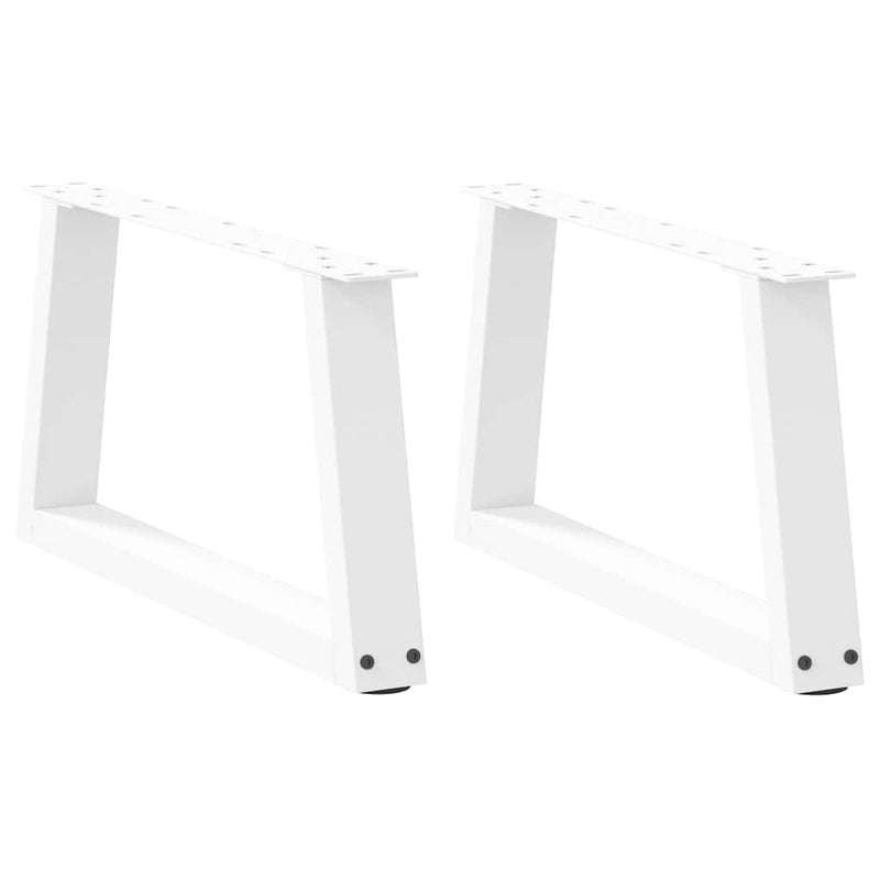 Picioare pentru măsuță de cafea în formă de V, 2 buc., alb, 70x(30-31,3) cm, oțel