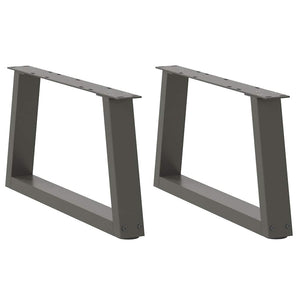 Picioare pentru măsuță de cafea în formă de V, 2 buc., antracit, 70x(30-31,3) cm, oțel