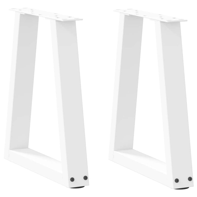 Picioare pentru măsuță de cafea în formă de V, 2 buc., alb, 28x (42-43,3) cm, oțel