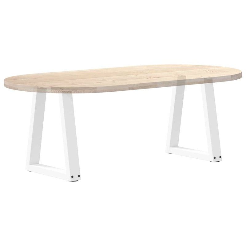 Picioare pentru măsuță de cafea în formă de V, 2 buc., alb, 28x (42-43,3) cm, oțel
