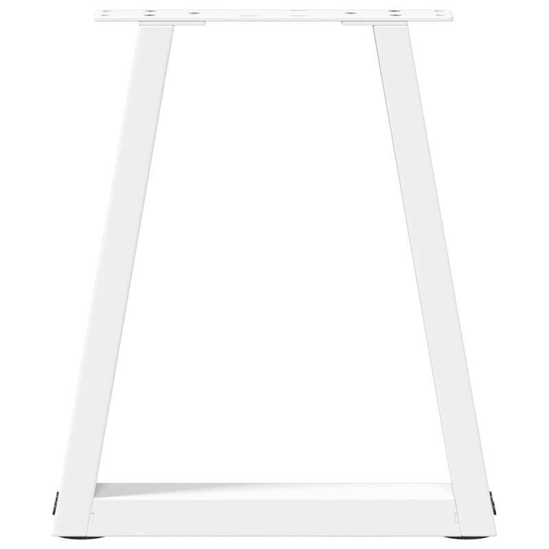 Picioare pentru măsuță de cafea în formă de V, 2 buc., alb, 38x(42-43,3) cm, oțel
