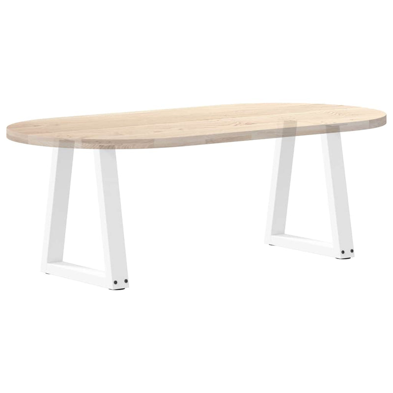 Picioare pentru măsuță de cafea în formă de V, 2 buc., alb, 38x(42-43,3) cm, oțel