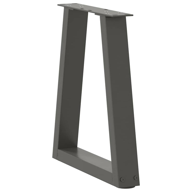 Picioare pentru măsuță de cafea în formă de V, 2 buc., antracit, 38x(42-43,3) cm, oțel